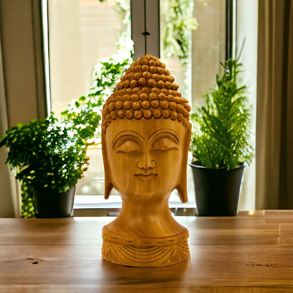 Natriel Wooden Idol of Lord Buddha